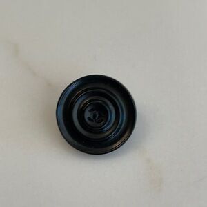 Chanel Black Circular Patterned CC Logo Shank Button
